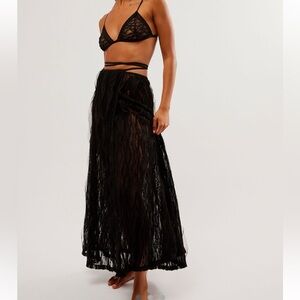 Free people feel the music half slip maxi length slip